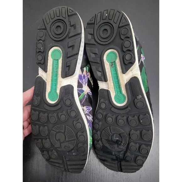 Adidas Originals ZX Flux Hawaiian Black White B34518 Men's Lace Up Sneakers 11.5 - Picture 6 of 7